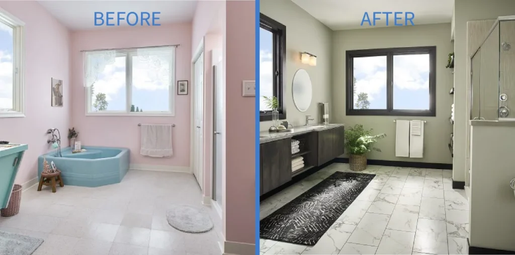 Before and After Bathroom #2